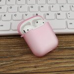 Wholesale Premium TPU Cover and Skin for Apple Airpods Charging Case with Hook Clip (Pink)